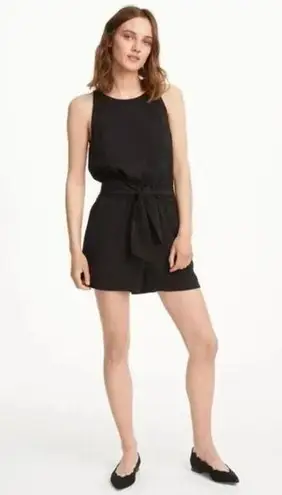 Club Monaco Taye Black Romper Sleeveless Shorts w/ Belt Size 4 Women's NWT