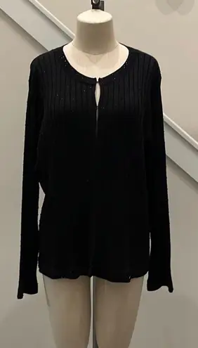 Charter Club black sparkle sweater cardigan.