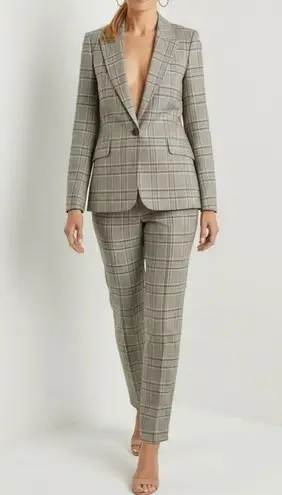 Reiss Tamy Checked Slim Fit Suit Blazer, Grey Check, 14 (US)