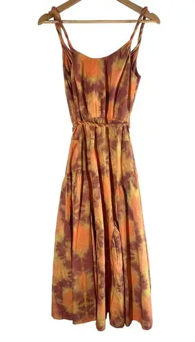 Ulla Johnson Valentina Braided Tie Belt Midi Dress in Red Topaz Size US 6