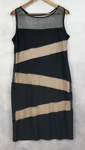 R & M Richards Womens Dress Size 14 Sheer Mesh Illusion Party Cocktail Evening