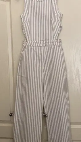Rachel Roy RACHEL Striped Side-Cutout Jumpsuit. Size 0