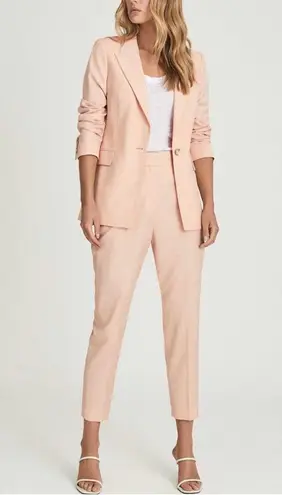 Reiss Wool Linen Blend Slim Fit Blazer In Apricot NEW