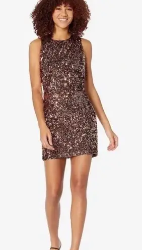 Milly NWT Vivi Tinsel Sequin Mini Dress Gold Sz 4 $395