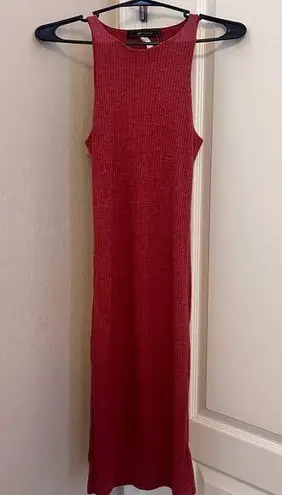 Red tight fit maxi dress