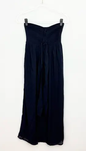 Lani Lau Solid Jazz Strapless Dress Navy