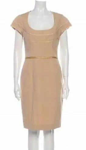 Zac Posen Khaki Eclipse Sheath Cocktail Dress Size 6