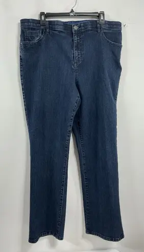 Gloria Vanderbilt Womans Blue Jeans 18W Stretch Zip Button Close - Image 1