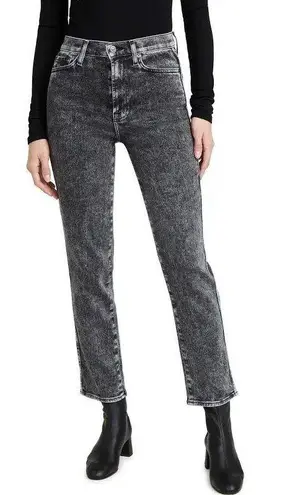 7 For All Mankind Women's High Waist Cropped Straight Jeans