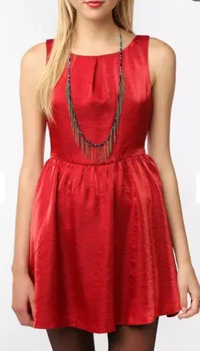 Lucca Couture Urban Outfitters Metallic Red Short Dress Cutout Small