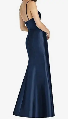 Alfred Sung NWT Midnight Navy Spaghetti Strap Mermaid Dress Size 18
