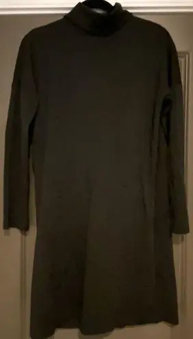 Joy Joy Black Long Sleeve Keyhole Open Back Turtleneck Dress Women's Sz Small