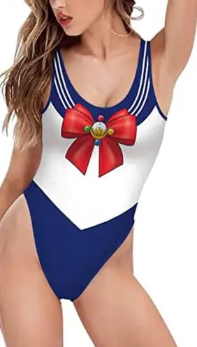 UNBRANDED 3D Digital Sailor Suit High Waist One