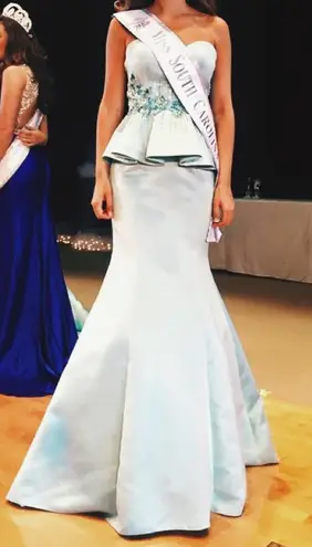 Rachel Allan Blue Pageant Dress
