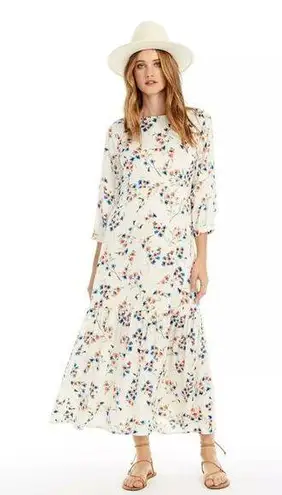 Saltwater Luxe NWT Salt Water Luxe Lottie Maxi Dress Cream Floral Ruffled Tiered Boho Size S