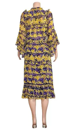 MISA Los Angeles Yanira Midi Dress, Yellow, Small