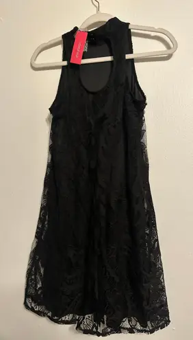 Xhilaration Black Lace Sleeveless Dress Lined Polyester EUC Women's XS