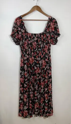 Siren Lily Floral Short Sleeve Maxi Dress Size XL