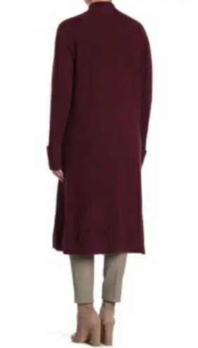 360 Cashmere  Burgundy Larissa Cashmere Cardigan Wine