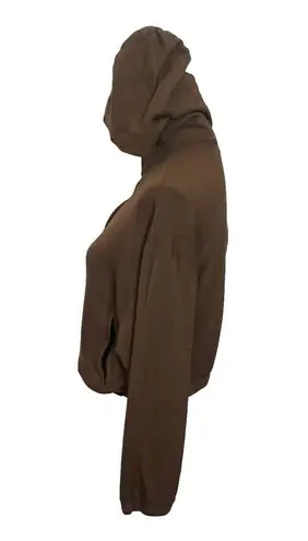 Monrow Full Zip Up Hoodie Sweatshirt Chocolate Brown Women’s Size Small