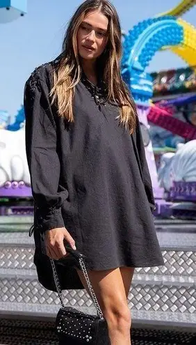 RE/DONE $495 NWT WASHED BLACK PIRATE BLACK DRESS SZ SMALL