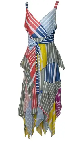 Tanya Taylor  Goldie Striped Colorblock Sleeveless Dress sz 0