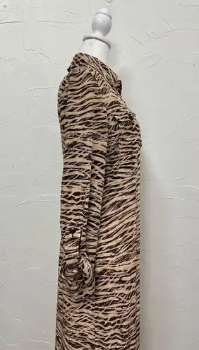 Ellen Tracy 100% Silk Sequoia Midi Dress
