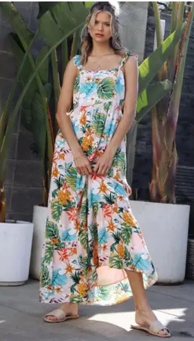 Skies Are Blue tropical print maxi dress