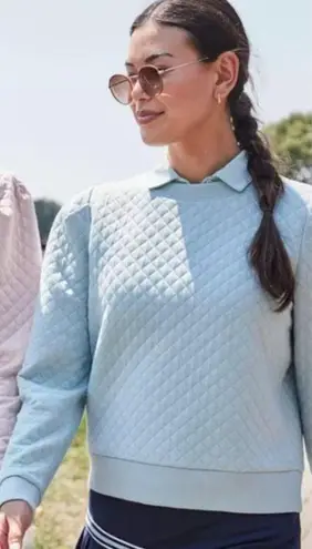 Lady Hagen Walter Hagen Women's Clubhouse Pullover Crew Neck in Ether/Seafoam size XL