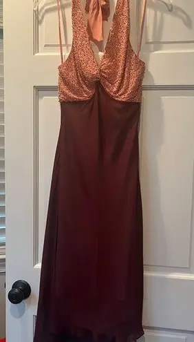 BCBG sequined halter dress Size 6