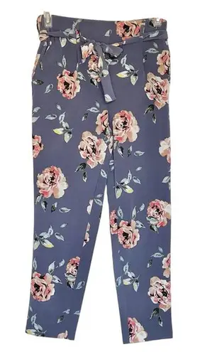 One by Chapter Pants Women's Size XS Floral Belt Office Work Wear Grandmacore