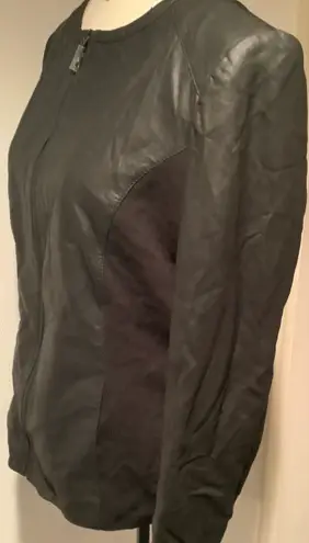 T Tahari NWT Leather & Knit Jacket