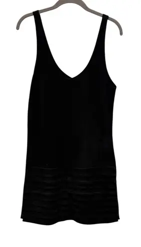 Collina Strada Rare Minimal Y2K Black Suede Mini Dress Size XS/S