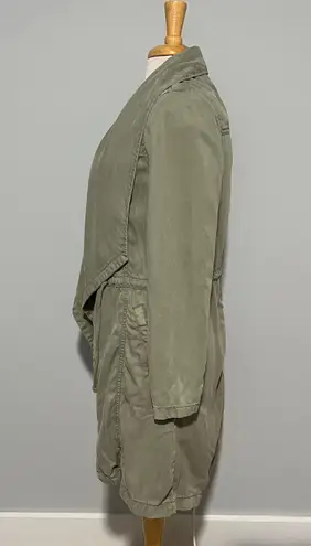 Max jeans Army Green Draped Utility Jacket Trench Coat