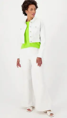 Studio Park x Vanessa Herring White Denim Flare Leg Pants Women's 28W White NWT Size 28