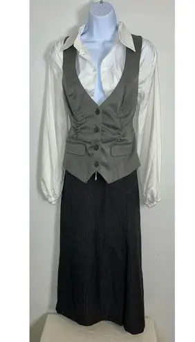 Counterparts Women’s Midi Plaid Skirt Fully Lined Elastic Waist 14 