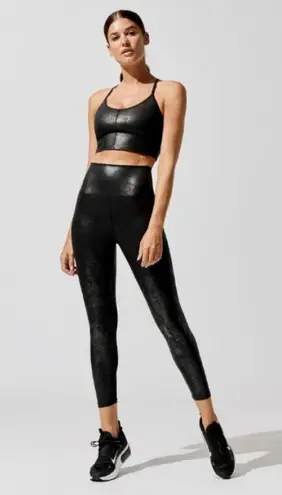 Carbon 38 ππ Leatherette Longline Bra ~ Black Small S NWT