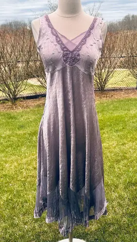 Omari Komarov Asymmetrical Dress with Beaded Embellishments & Matching Jacket