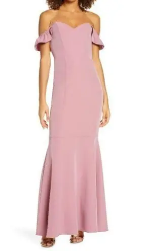WAYF The Gabrielle Strapless Trumpet Gown Mauve Size Medium