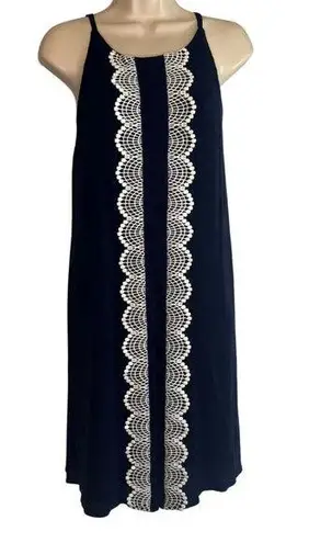 Westport 1962 Scallop Crochet Blue Halter Dress Size Medium