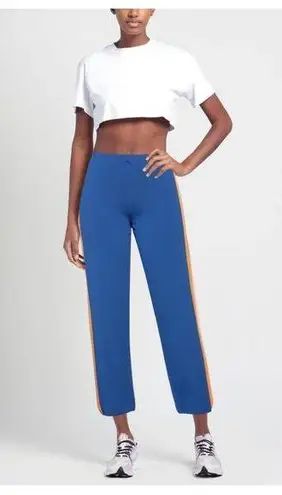Titì Milano Women's Knitted Van Gough Pants Tricolor Italian Made Size EUR 46 M Blue Size M