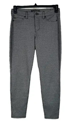 Liverpool SZ 4/27 Skinny Leg Pants Houndstooth Stretch Mid-Rise Zip-Fly Pockets