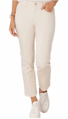 Democracy Absolution Women’s Size 16 Cream Raw Frayed Hem Slim Straight Leg Jean