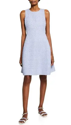 Emporio Armani Sleeveless Tweed Dress Blue Womens Size IT 44 US 8