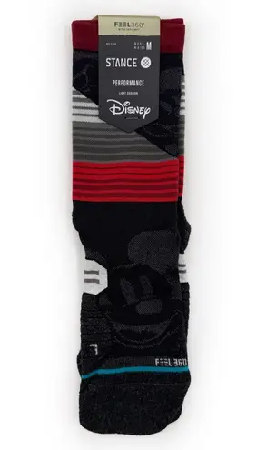 Stance Disney Mickey Mouse Classic Performance Crew Socks Medium Mens Womens Black