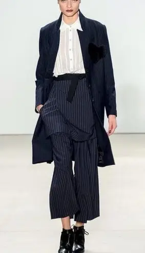 NEW Marissa Webb Jacob Pinstripe Heart Overcoat