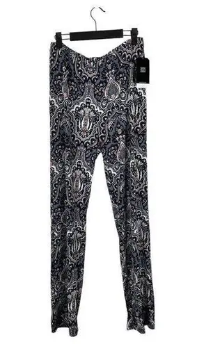 Clara Sun Woo Textured Patterned Blue Flowy Pants Size XL NEW with Tags