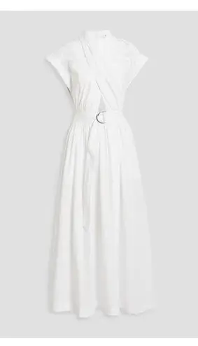 Derek Lam 10 CROSBY
Celeste wrap-effect cutout cotton-poplin maxi dress