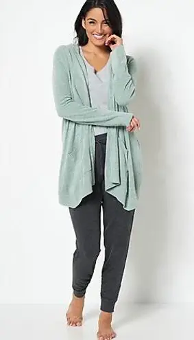 Barefoot Dreams CozyChic Ultra Lite Hooded Seashore Cardigan Clay XL A476513