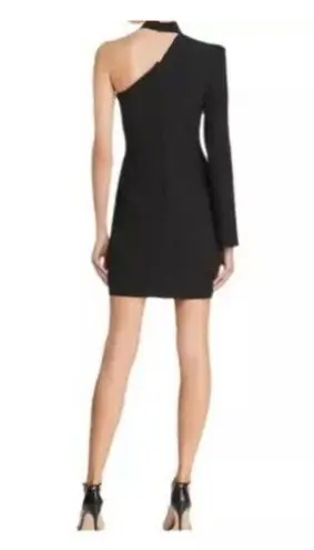 Bardot Black Willow One Shoulder Choker Style Minidress. Size: US 6